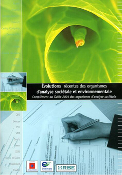 Évolutions récentes des organismes d’analyse sociétale et environnementale (complément au Guide 2001) - 2003